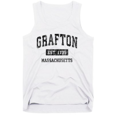 Grafton Massachusetts Ma Vintage Established Sports Design Tank Top