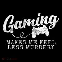 Gaming Makes Me Feel Less Murdery Funny Flexfit Unipanel Trucker Cap