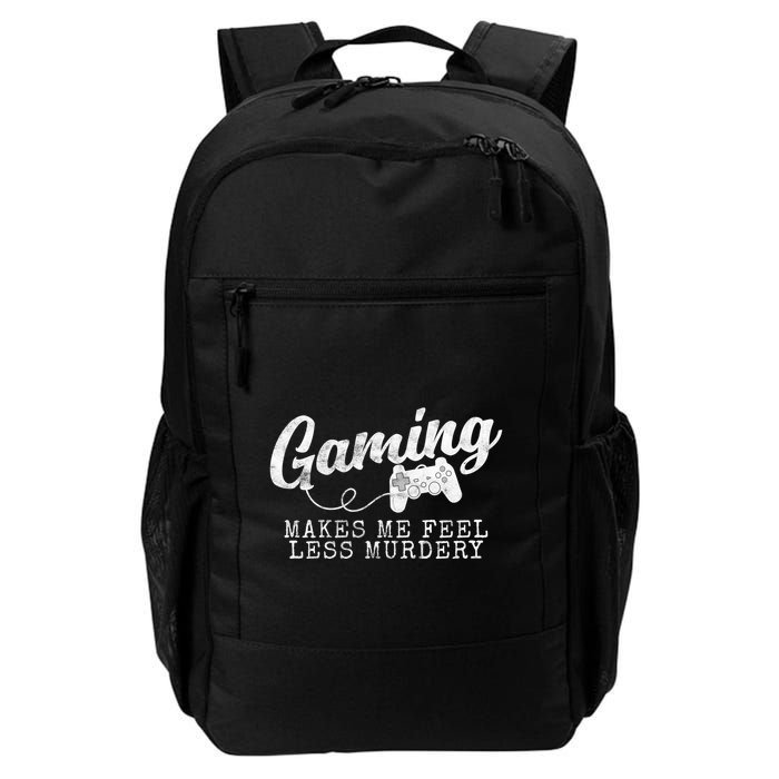 Gaming Makes Me Feel Less Murdery Funny Backpack