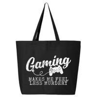 Gaming Makes Me Feel Less Murdery Funny 25L Jumbo Tote