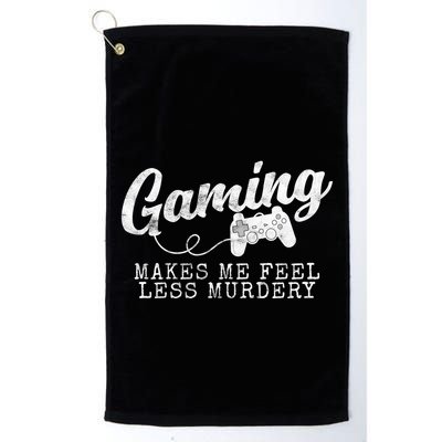 Gaming Makes Me Feel Less Murdery Funny Golf Towel