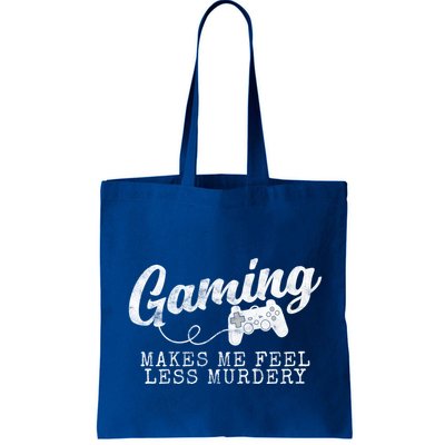 Gaming Makes Me Feel Less Murdery Funny Bag