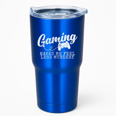 Gaming Makes Me Feel Less Murdery Funny Tumbler