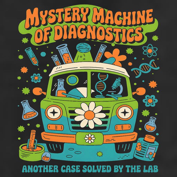 Groovy Mystery Machine Of Diagnostics Lab Tech Lab Week 2025 Cool Comfort Performance Bucket Hat
