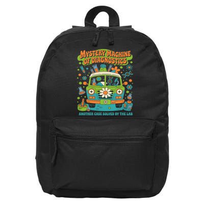 Groovy Mystery Machine Of Diagnostics Lab Tech Lab Week 2025 16 in Basic Backpack