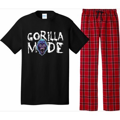 Gorilla Mode Motivation Gym Bodybuilding Success Beast Gift Great Gift Pajama Set