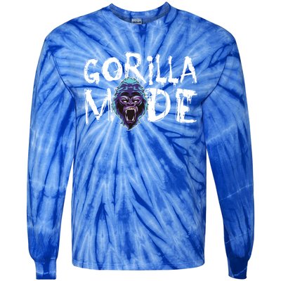 Gorilla Mode Motivation Gym Bodybuilding Success Beast Gift Great Gift Tie-Dye Long Sleeve Shirt