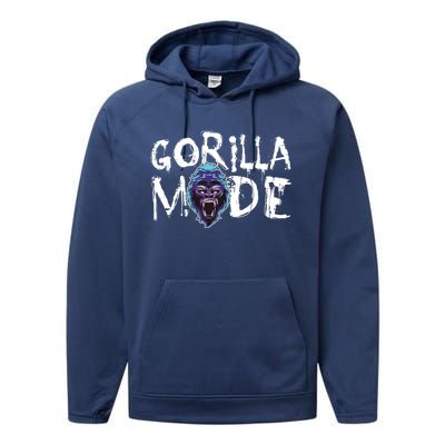 Gorilla Mode Motivation Gym Bodybuilding Success Beast Gift Great Gift Performance Fleece Hoodie