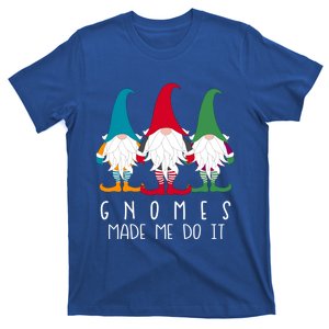 Gnomes Made Me Do It Nordic Santa Gnome Funny Christmas Gift T-Shirt