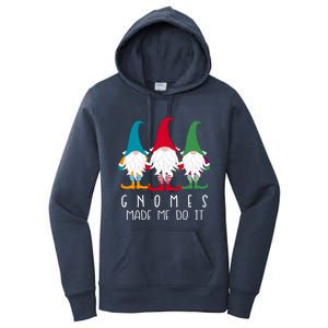 Gnomes Made Me Do It Nordic Santa Gnome Funny Christmas Gift Women's Pullover Hoodie