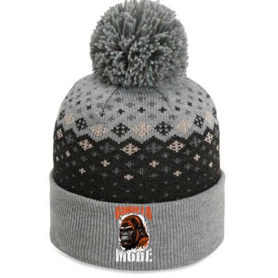 Gorilla Mode Motivation Quote Boxing Beast Gym Mma Fighter Cool Gift The Baniff Cuffed Pom Beanie