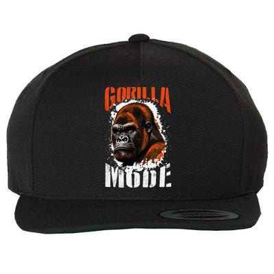 Gorilla Mode Motivation Quote Boxing Beast Gym Mma Fighter Cool Gift Wool Snapback Cap