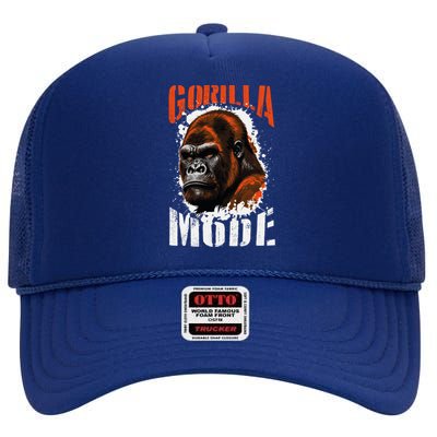 Gorilla Mode Motivation Quote Boxing Beast Gym Mma Fighter Cool Gift High Crown Mesh Back Trucker Hat