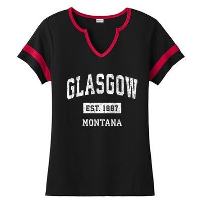 Glasgow Montana Mt Vintage Sports Established Design Ladies Halftime Notch Neck Tee