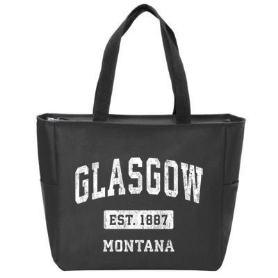 Glasgow Montana Mt Vintage Sports Established Design Zip Tote Bag