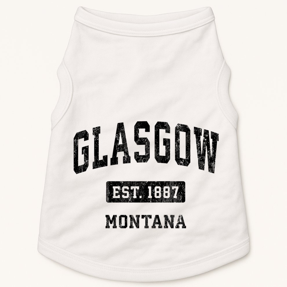 Glasgow Montana Mt Vintage Sports Established Design Doggie Tank
