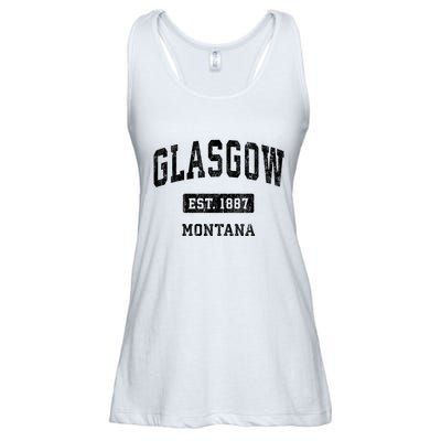 Glasgow Montana Mt Vintage Sports Established Design Ladies Essential Flowy Tank