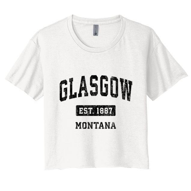 Glasgow Montana Mt Vintage Sports Established Design Crop Top