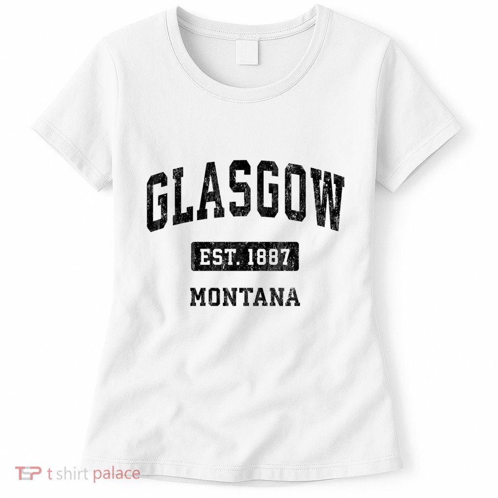 Glasgow Montana Mt Vintage Sports Established Design Womens T-Shirt