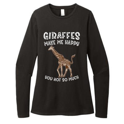 Giraffes Make Me Happy You Not So Much Womens CVC Long Sleeve Shirt