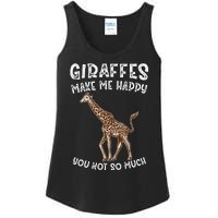 Giraffes Make Me Happy You Not So Much Ladies Essential Tank