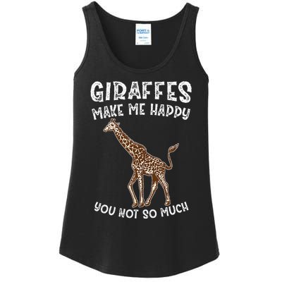 Giraffes Make Me Happy You Not So Much Ladies Essential Tank