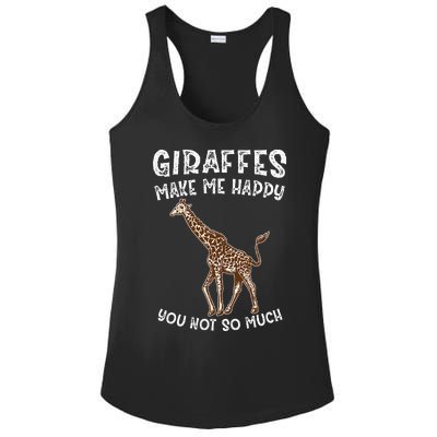 Giraffes Make Me Happy You Not So Much Ladies PosiCharge Competitor Racerback Tank