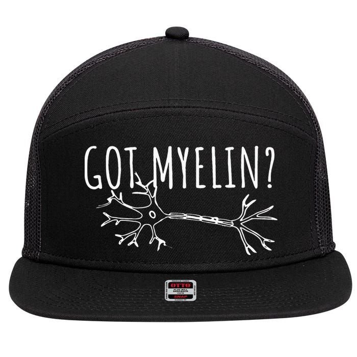 Got Myelin MS Multiple Sclerosis Awareness 7 Panel Mesh Trucker Snapback Hat