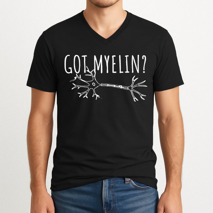 Got Myelin MS Multiple Sclerosis Awareness V-Neck T-Shirt