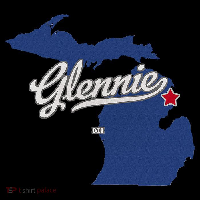Glennie Michigan MI Map Daily Commute Backpack