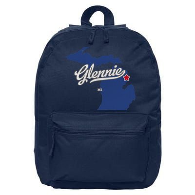 Glennie Michigan MI Map 16 in Basic Backpack