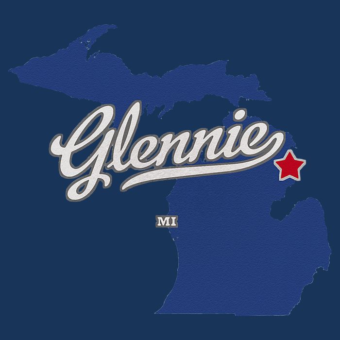 Glennie Michigan MI Map 16 in Basic Backpack