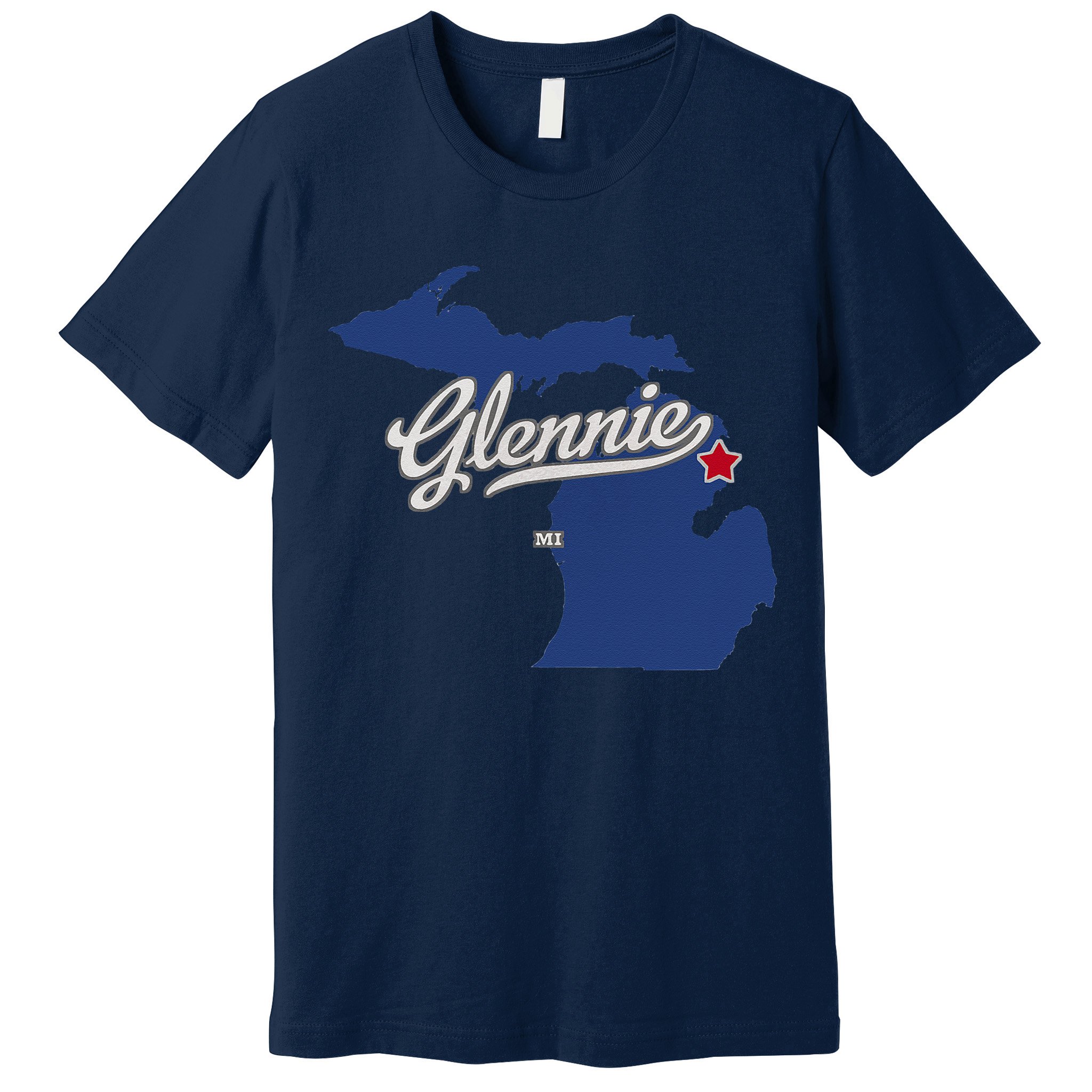 Glennie Michigan MI Map Premium T-Shirt