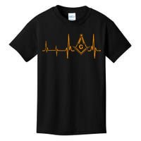 Greats Mason Masonic Symbol Heartbeat FatherS Christmas Kids T-Shirt