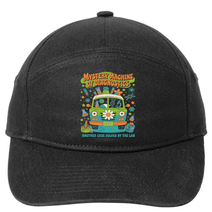 Groovy Mystery Machine Of Diagnostics Lab Tech Lab Week 2025 Gift 7-Panel Snapback Hat