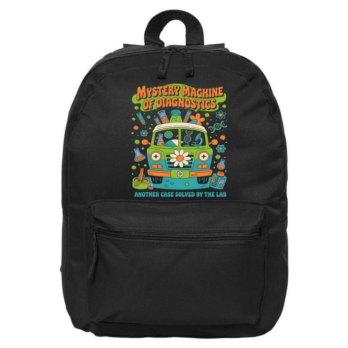 Groovy Mystery Machine Of Diagnostics Lab Tech Lab Week 2025 Gift 16 in Basic Backpack