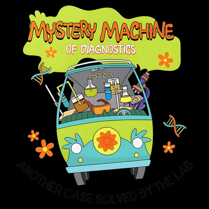 Groovy Mystery Machine Of Diagnostics Lab Tech Lab Week 2025 Gift Drawstring Bag