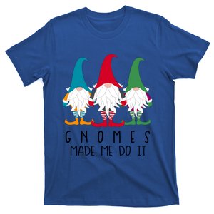 Gnomes Made Me Do It Nordic Santa Gnome Funny Christmas Gift T-Shirt