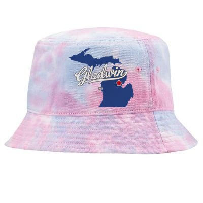 Gladwin Michigan MI Map Tie-Dyed Bucket Hat