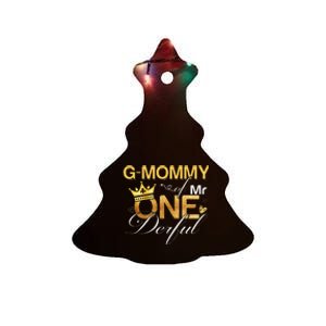 G Mommy Mr Onederful 1st Birthday First One Derful Matching Ceramic Tree Ornament