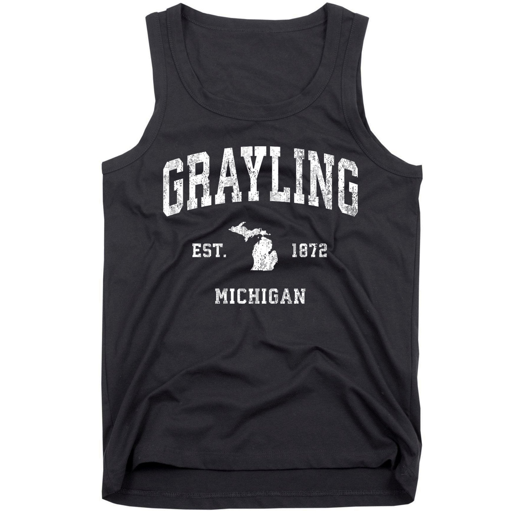 Grayling Michigan Mi Vintage Athletic Sports Tank Top