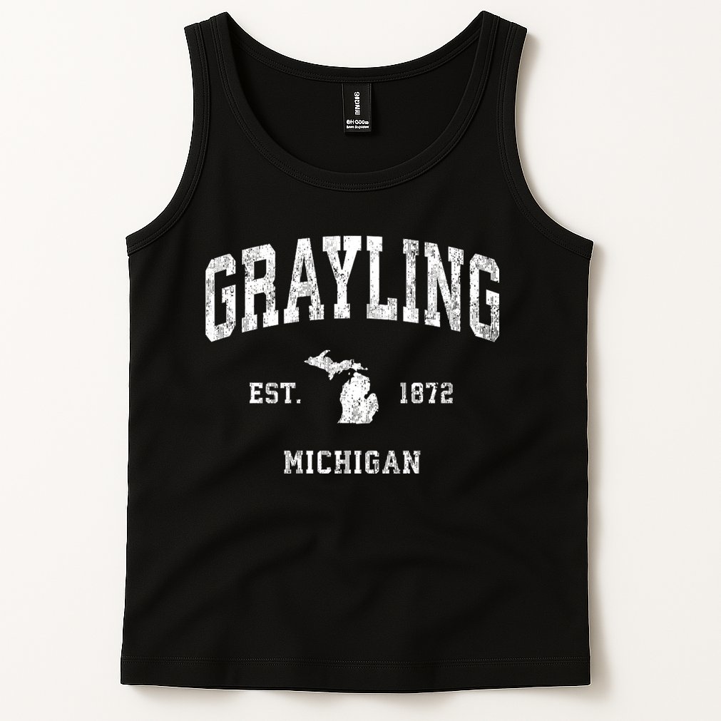Grayling Michigan Mi Vintage Athletic Sports Tank Top