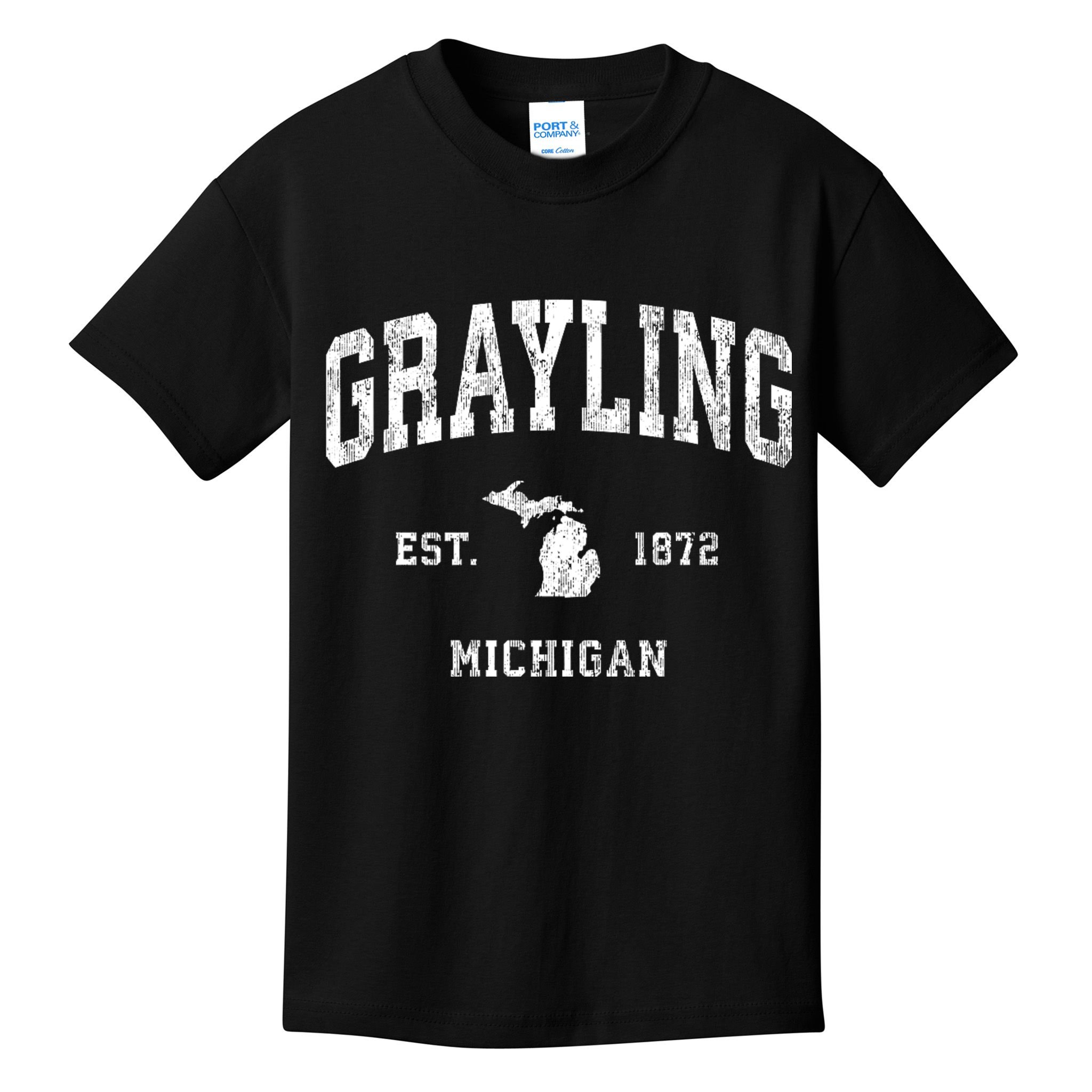Grayling Michigan Mi Vintage Athletic Sports Kids T-Shirt