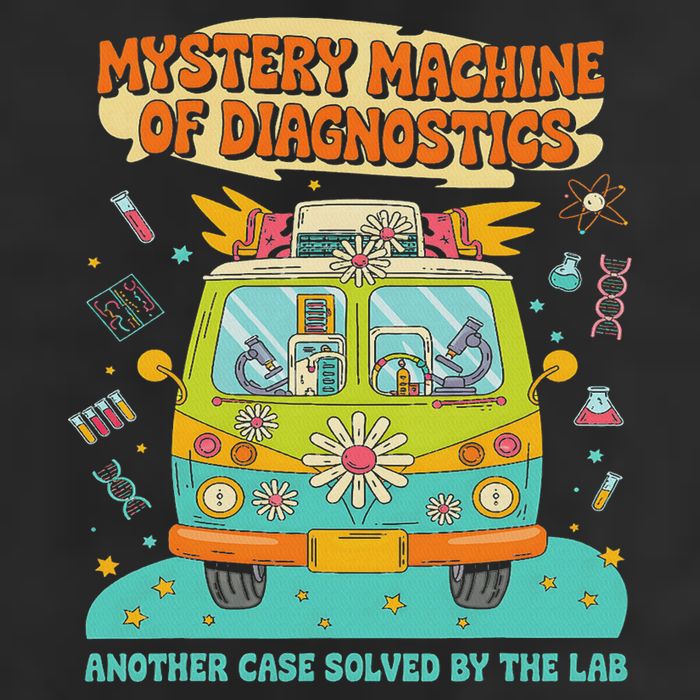 Groovy Mystery Machine Of Diagnostics Lab Tech Lab Week 2025 Cool Comfort Performance Bucket Hat