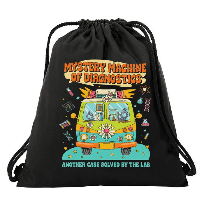 Groovy Mystery Machine Of Diagnostics Lab Tech Lab Week 2025 Drawstring Bag