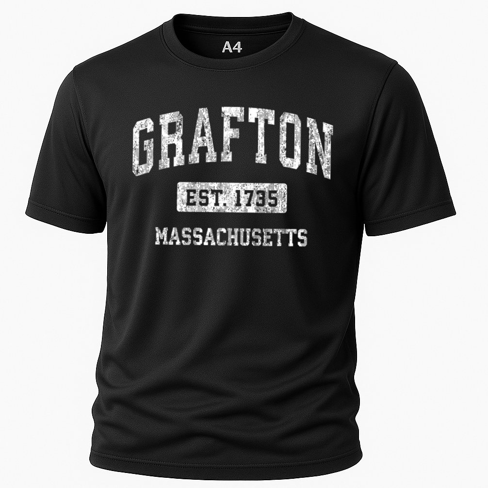 Grafton Massachusetts Ma Vintage Sports Cooling Performance Crew T-Shirt
