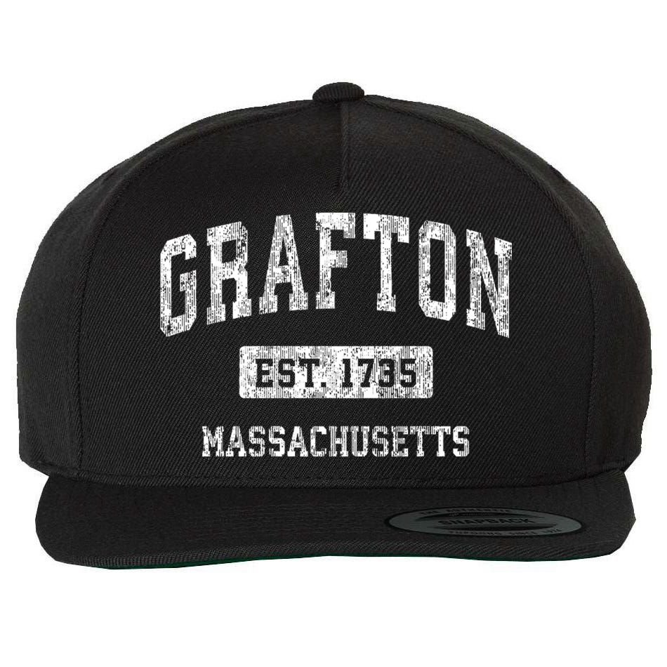 Grafton Massachusetts Ma Vintage Sports Wool Snapback Cap