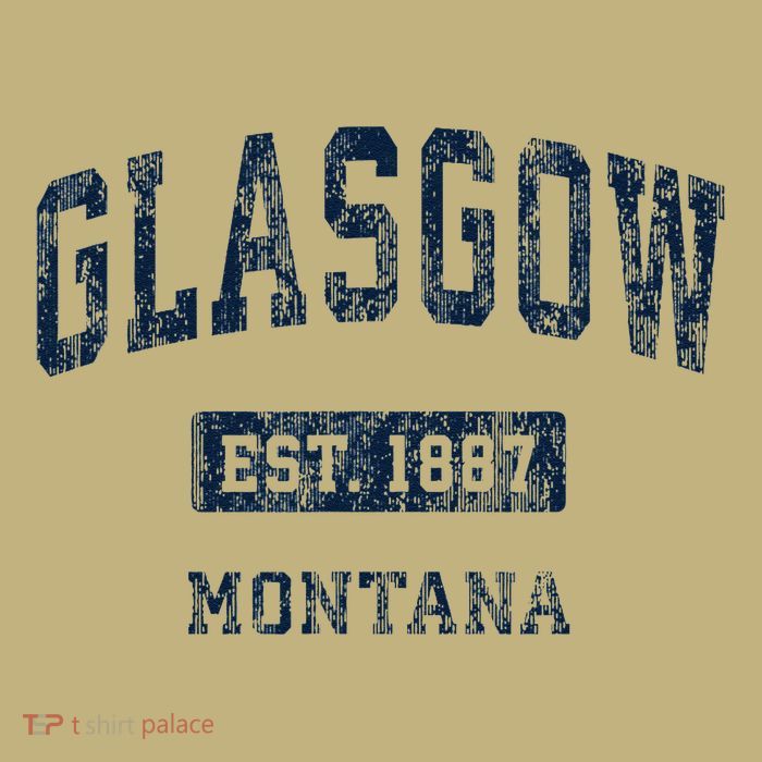 Glasgow Montana Mt Vintage Established T-Shirt