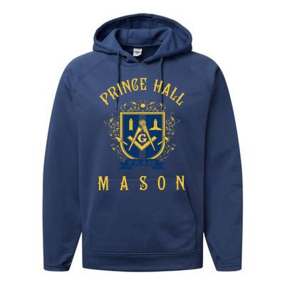 Greats Mason Masonic Prince Hall Masons Fathers Day Gift Performance Fleece Hoodie