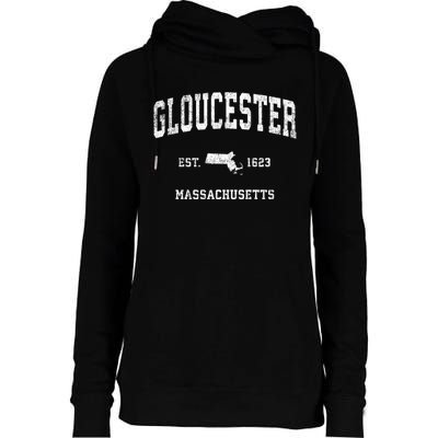 Gloucester Massachusetts Ma Vintage Sports Womens Funnel Neck Pullover Hood